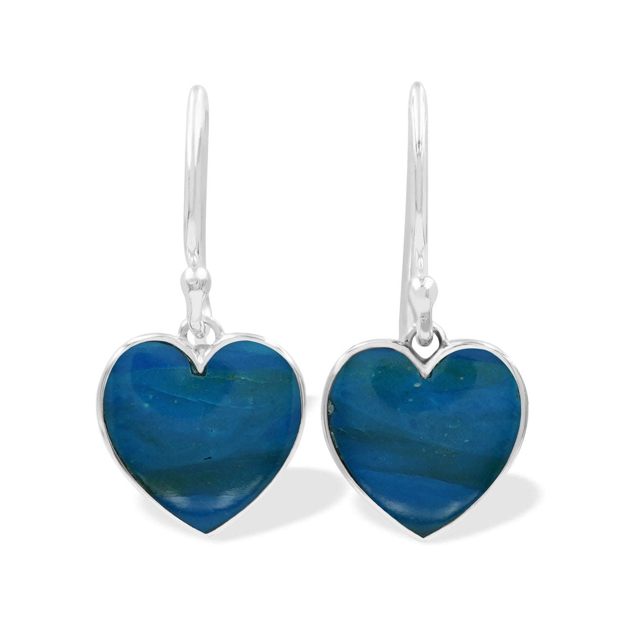 Starborn Gemstones Heart Earrings in Sterling Silver