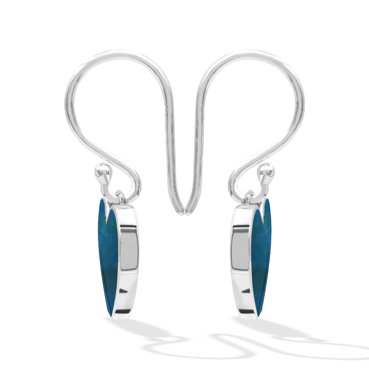 Starborn Gemstones Heart Earrings in Sterling Silver