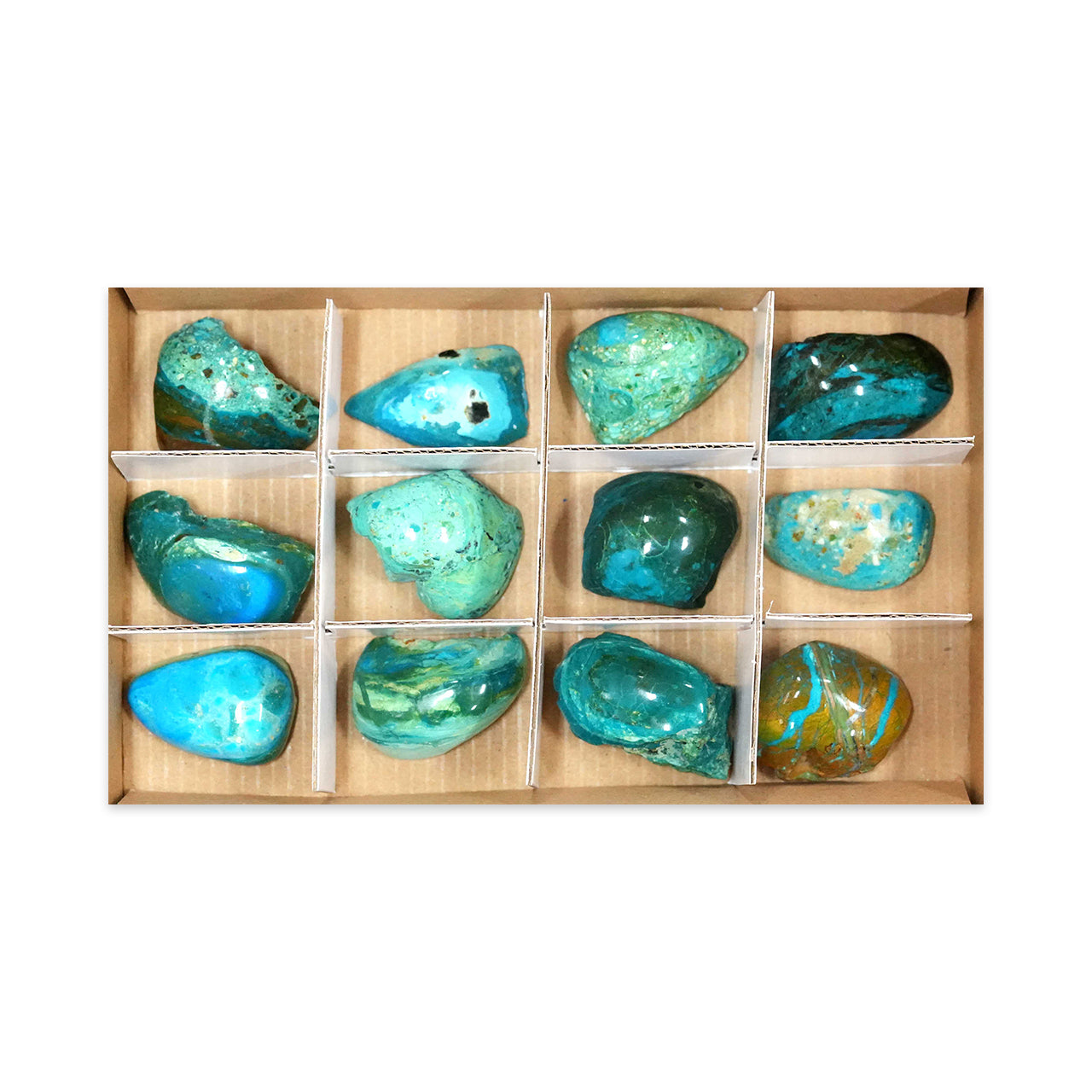 Ópalo Azul Peruano Semipulido Plano Starborn 300g - 12 pzs.