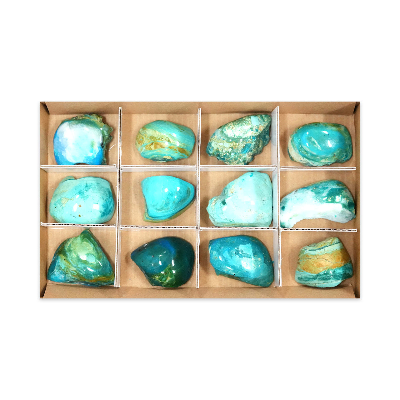 Ópalo Azul Peruano Semipulido Plano Starborn 300g - 12 pzs.