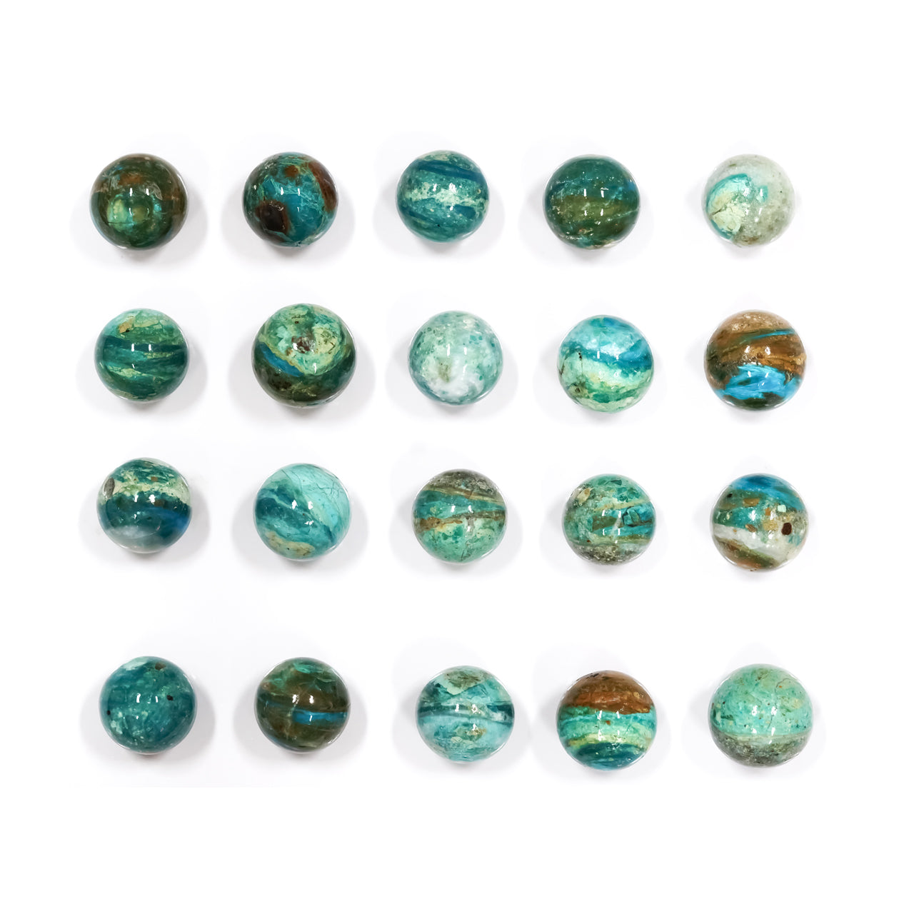 Starborn Peruvian Blue Opal Sphere Flat 350g - 20 pcs