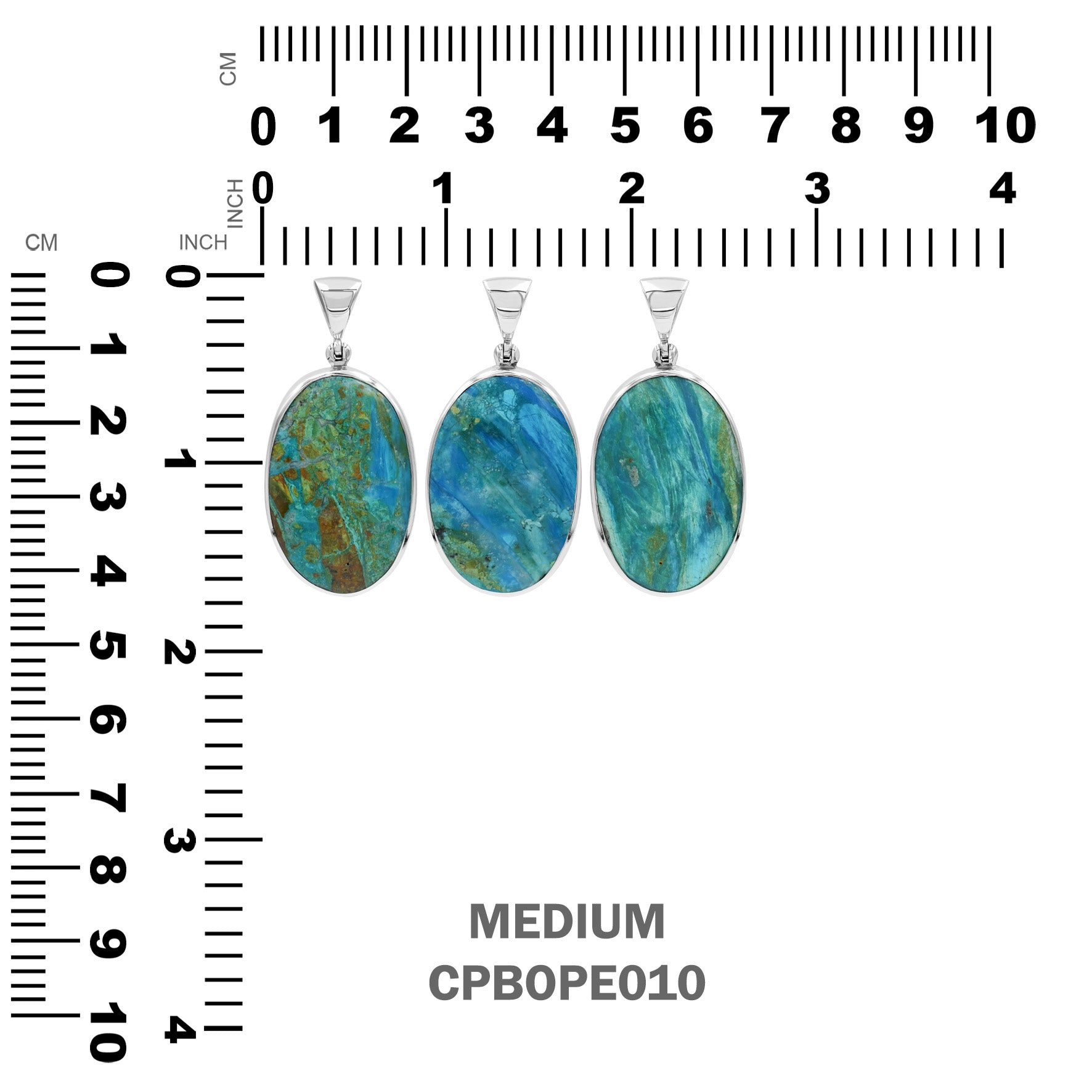 Starborn Peruvian Blue Opal Pendant in Sterling Silver