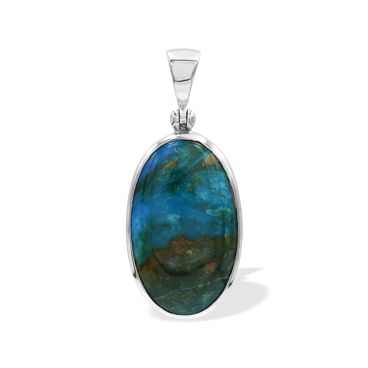 Starborn Peruvian Blue Opal Pendant in Sterling Silver