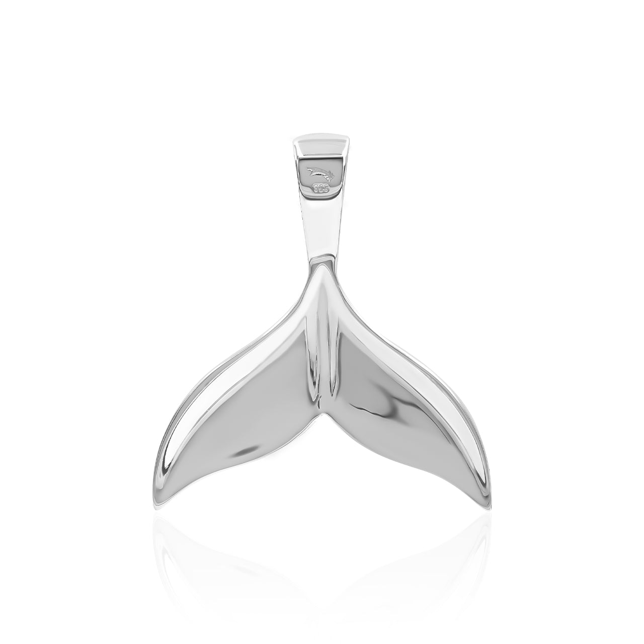 Starborn Peruvian Blue Opal Whale Tail Pendant in Sterling Silver - Medium