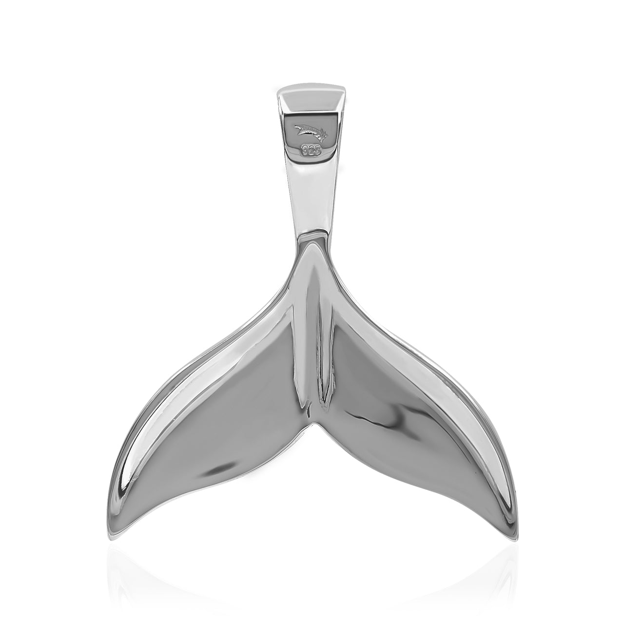 Starborn Peruvian Blue Opal Whale Tail Pendant in Sterling Silver