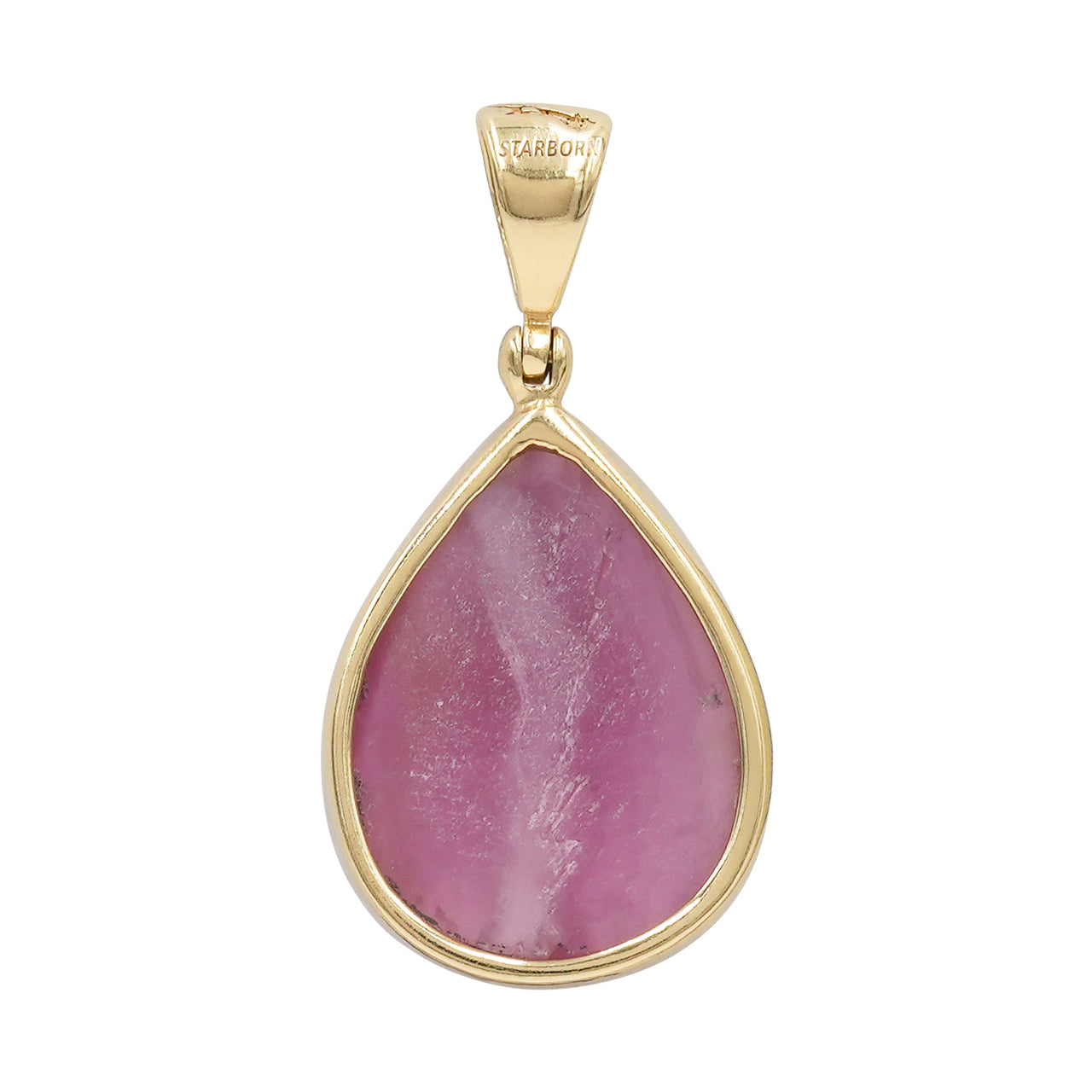 Starborn Pink Cobalto Calcite Pear Cabochon Pendant