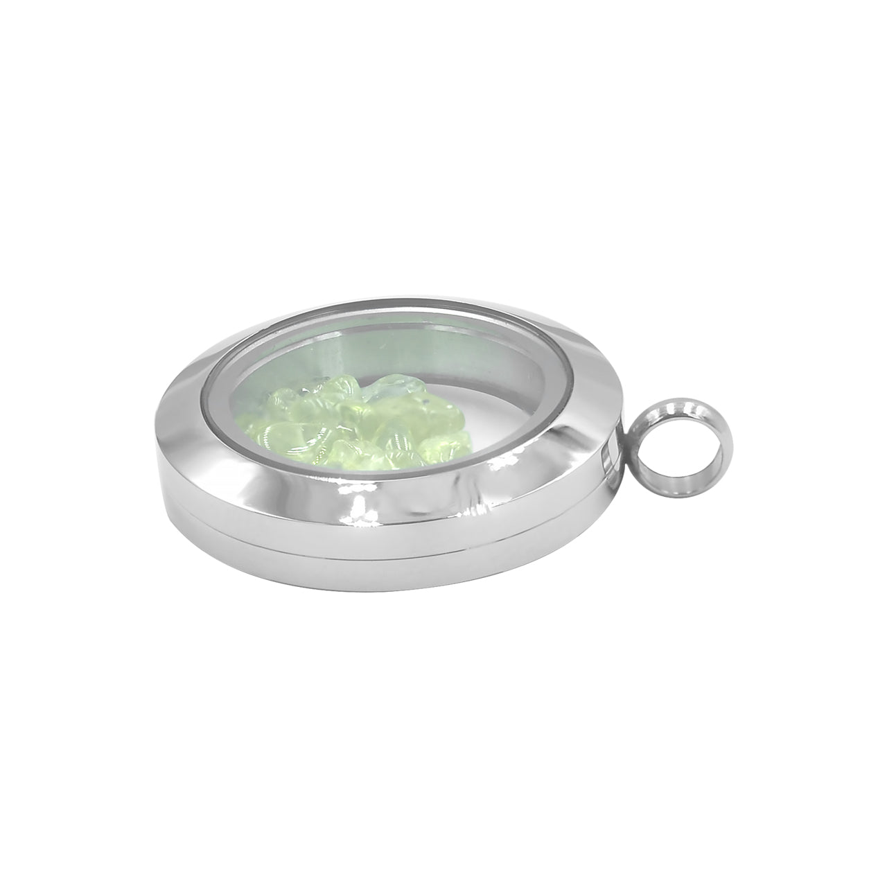 Collar con colgante de ventana con piedras preciosas Starborn en acero inoxidable