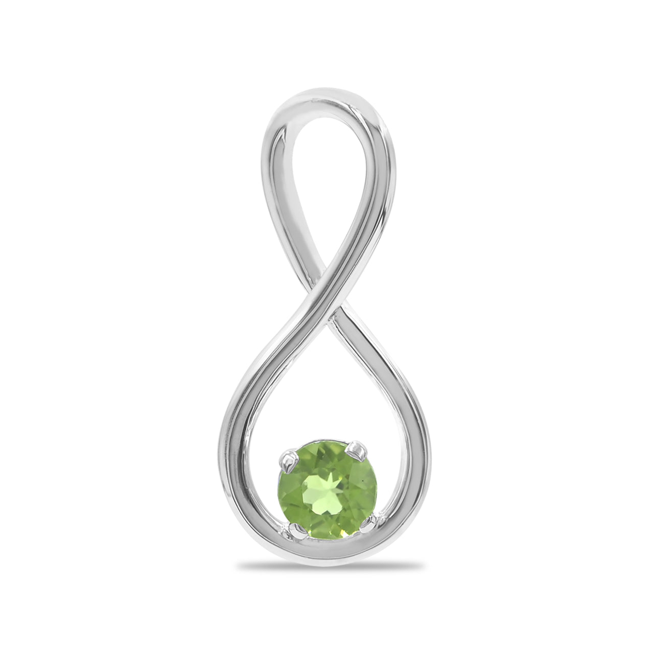 Starborn Faceted Gemstone Infinity Pendant in Fine Sterling Silver