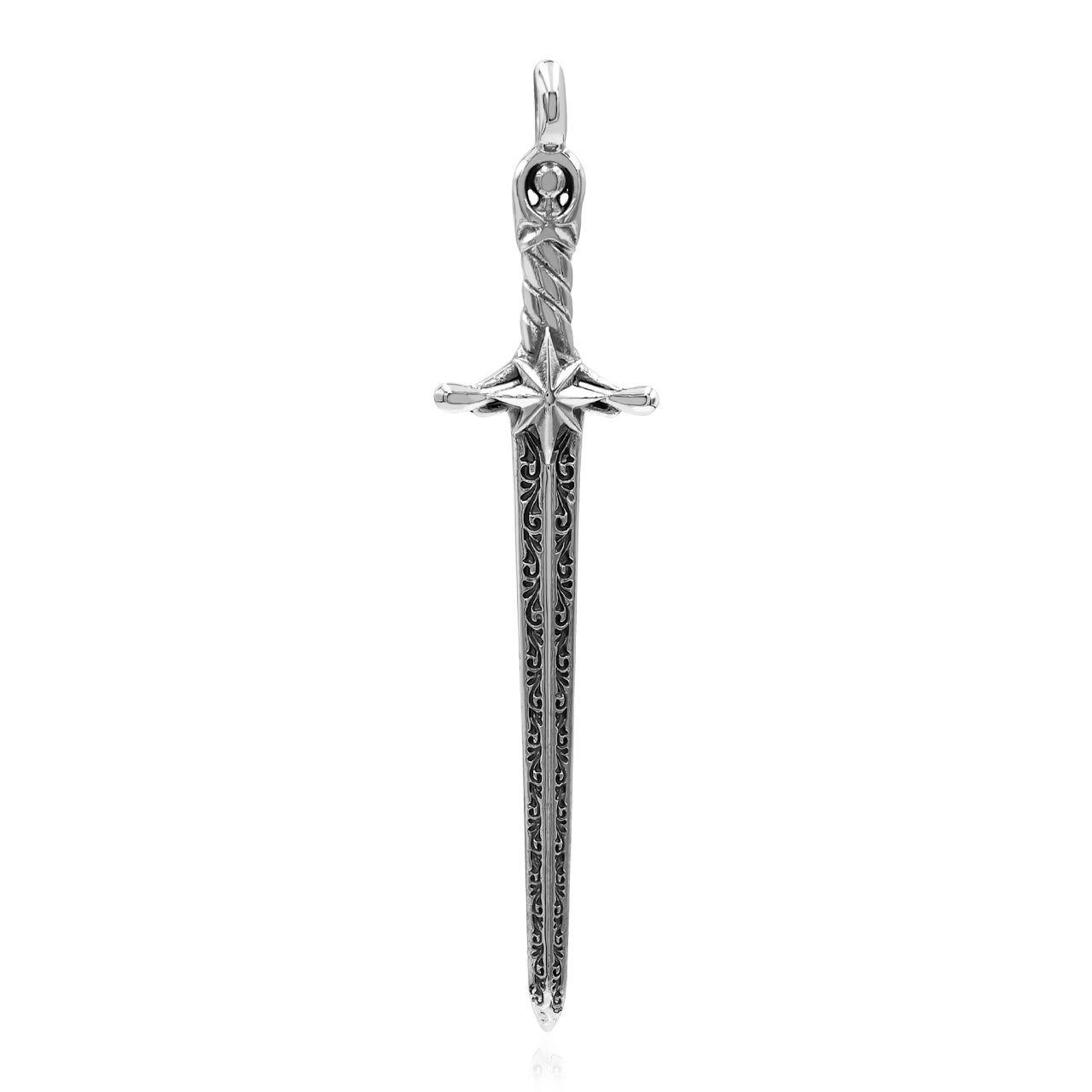 Starborn Peridot Sword Pendant in Sterling Silver