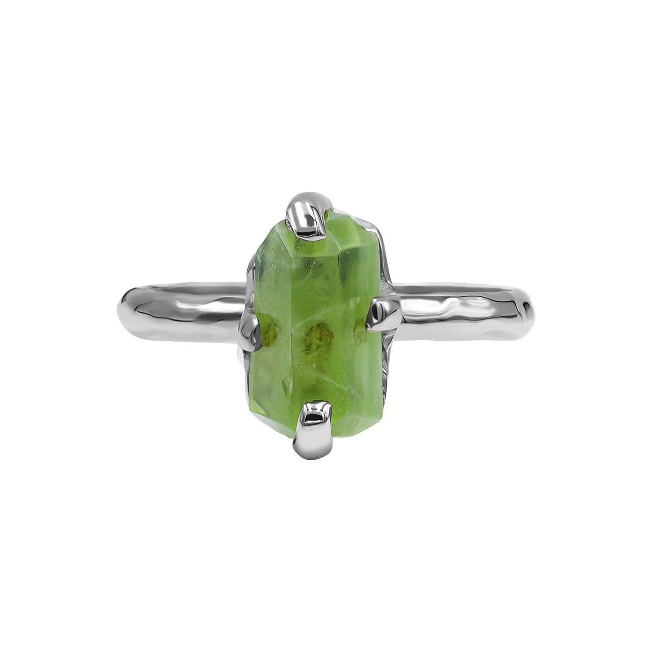 Starborn Sterling-Silberring mit Peridot-Kristallen