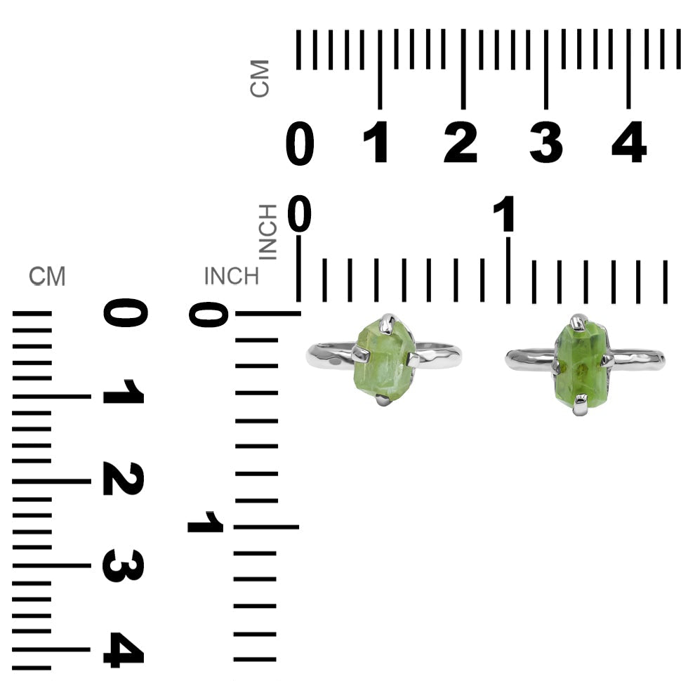 Starborn Sterling-Silberring mit Peridot-Kristallen