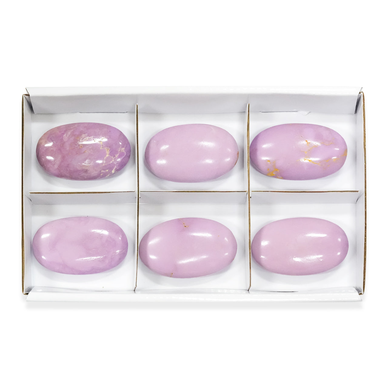 Phosphosiderite Palm Stones 6 Pieces