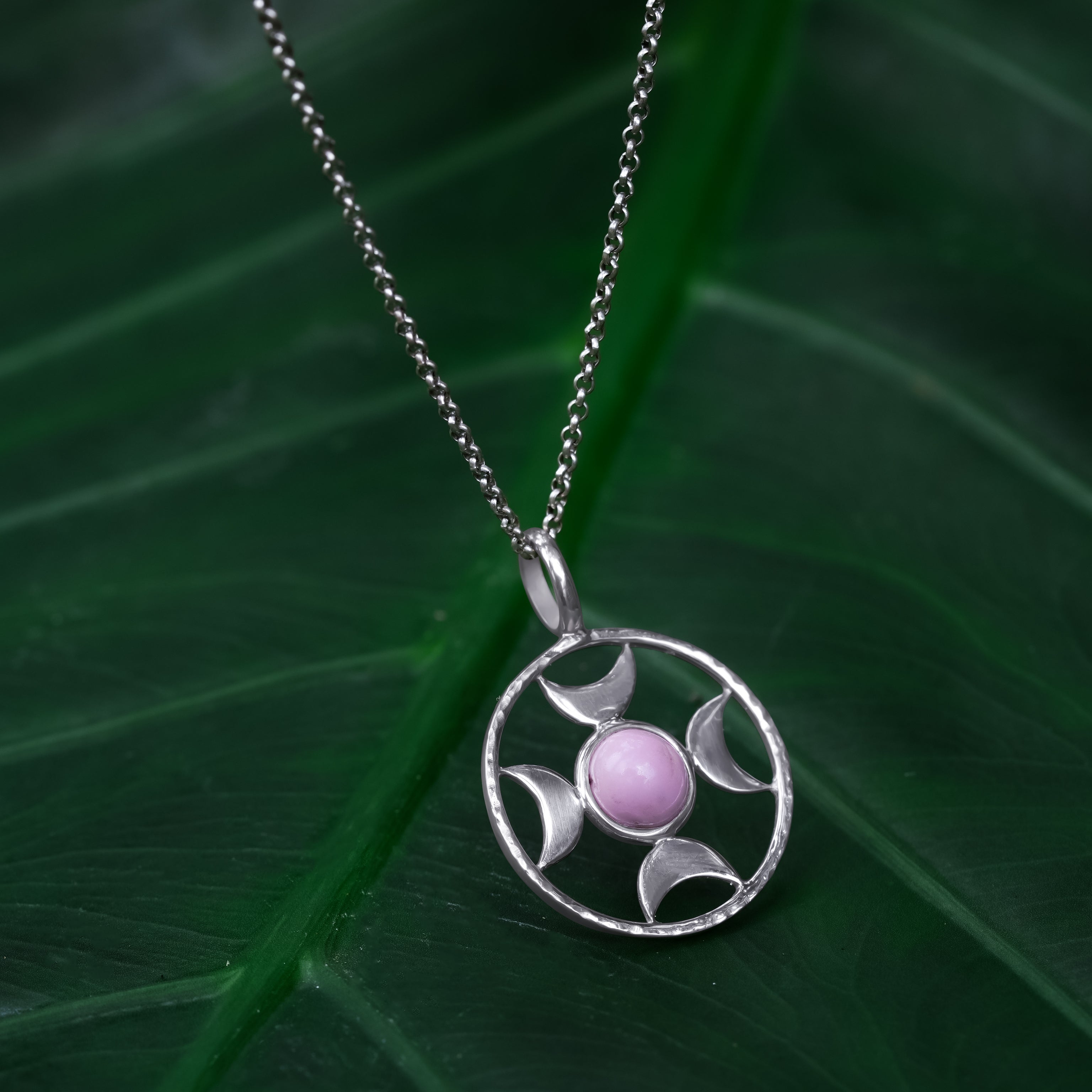 Starborn Directional Crescent Moon Sphere Pendant in Sterling Silver - Small