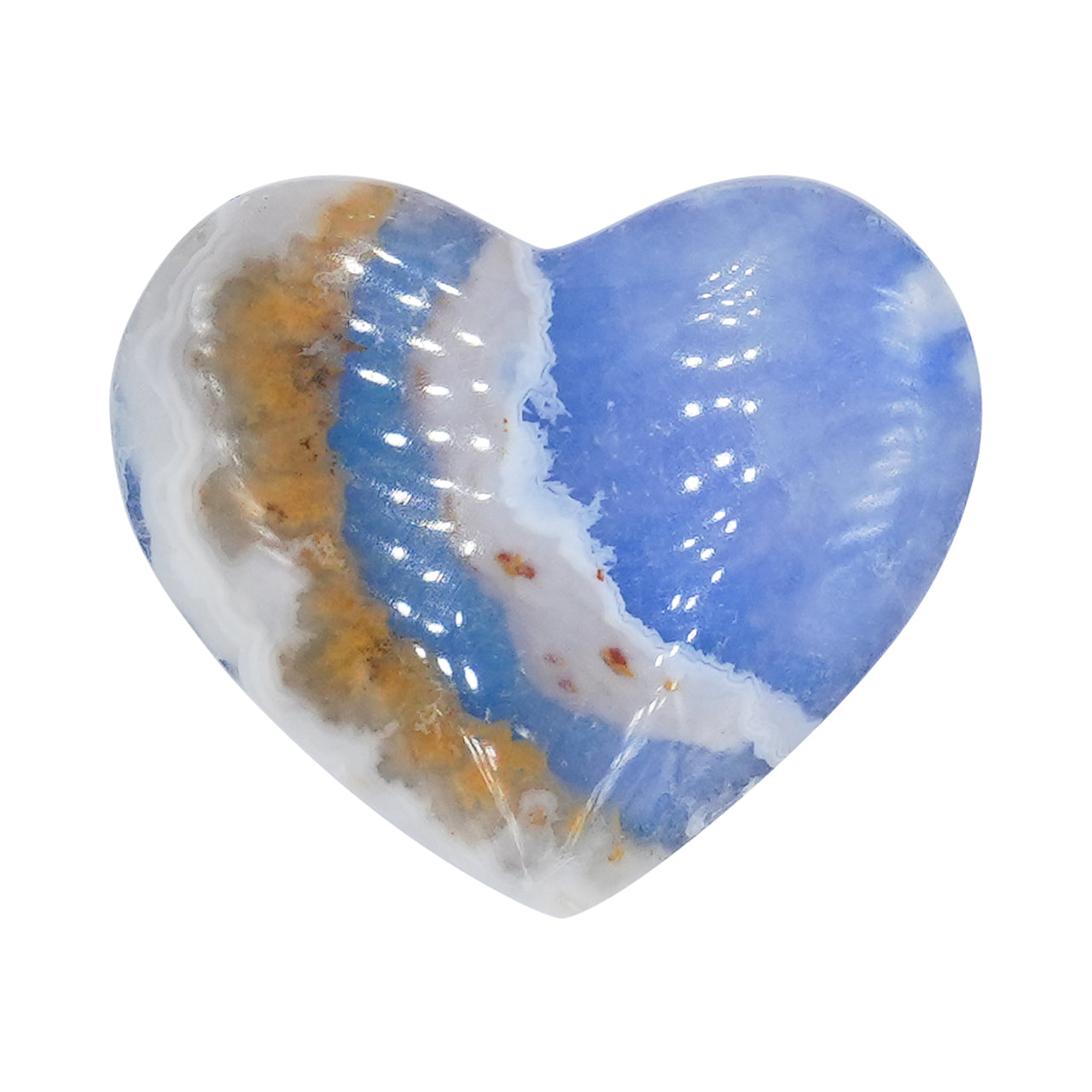 Starborn Corazón Pluma Ágata Doblete - 1 pieza