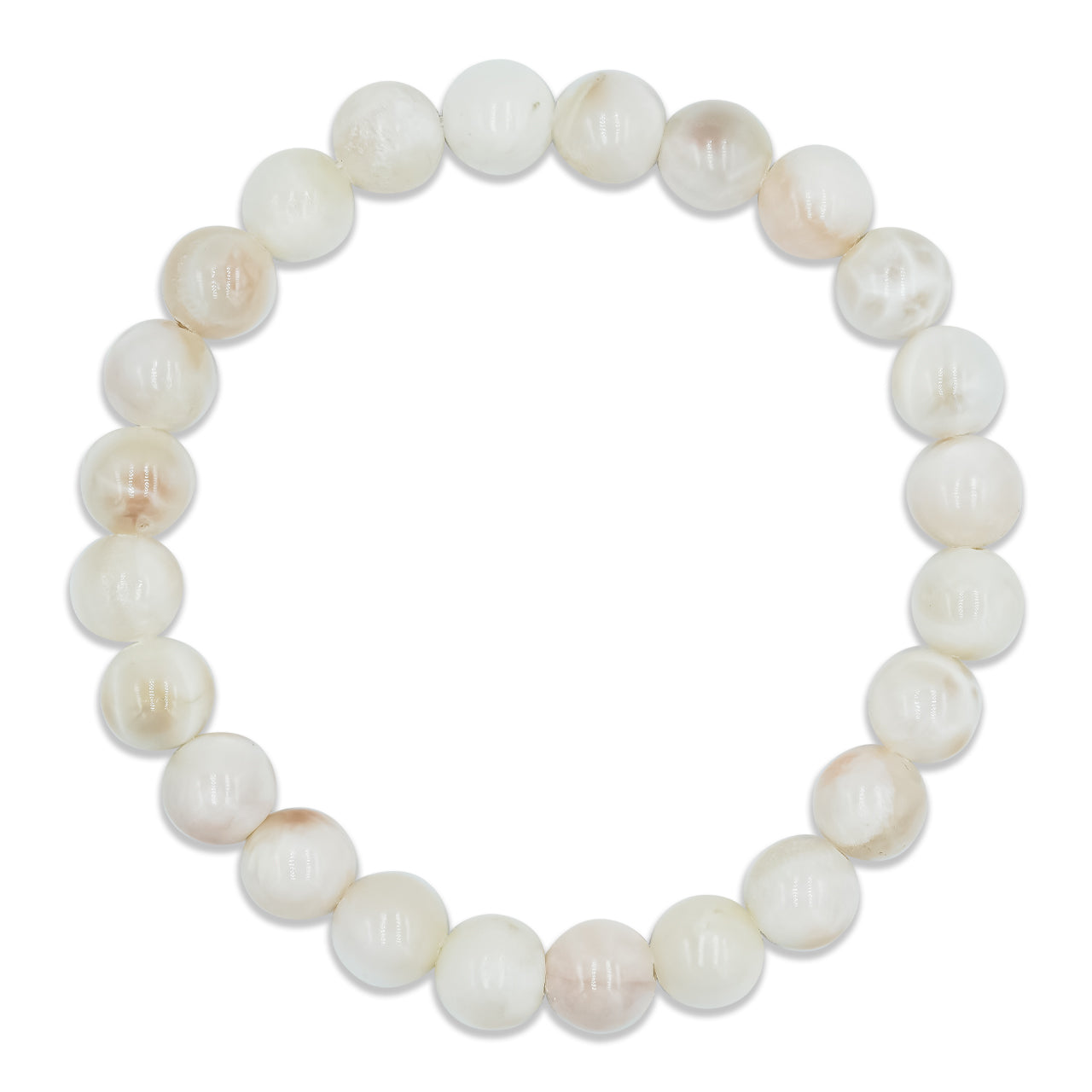 Pulsera elástica con cuentas de natrolita rosa de 8 mm Starborn