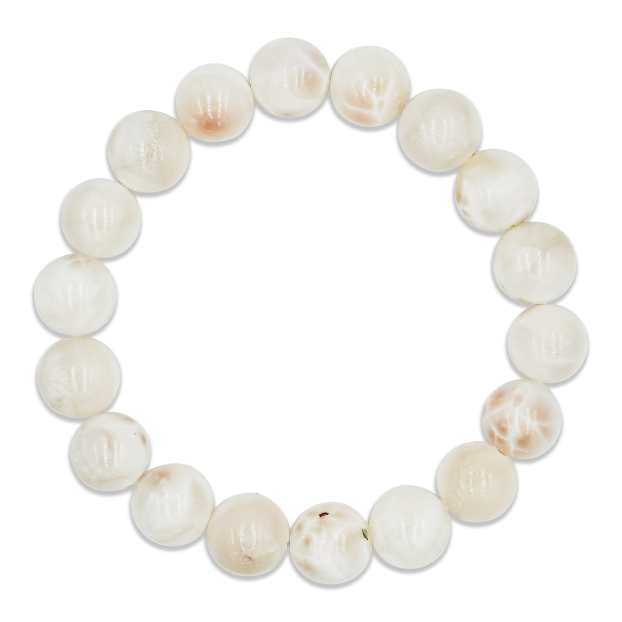 Starborn 10mm Pink Natrolite Beaded Elastic Bracelet