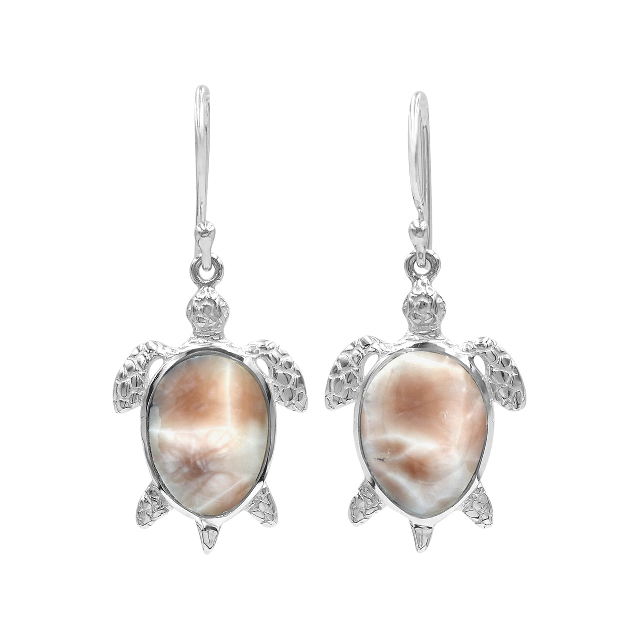 Starborn Gemstone Turtle Earrings in Sterling Silver