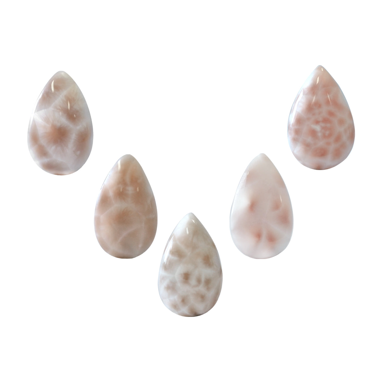 Starborn Pink Natrolite Pear Cabochon - 1 Piece