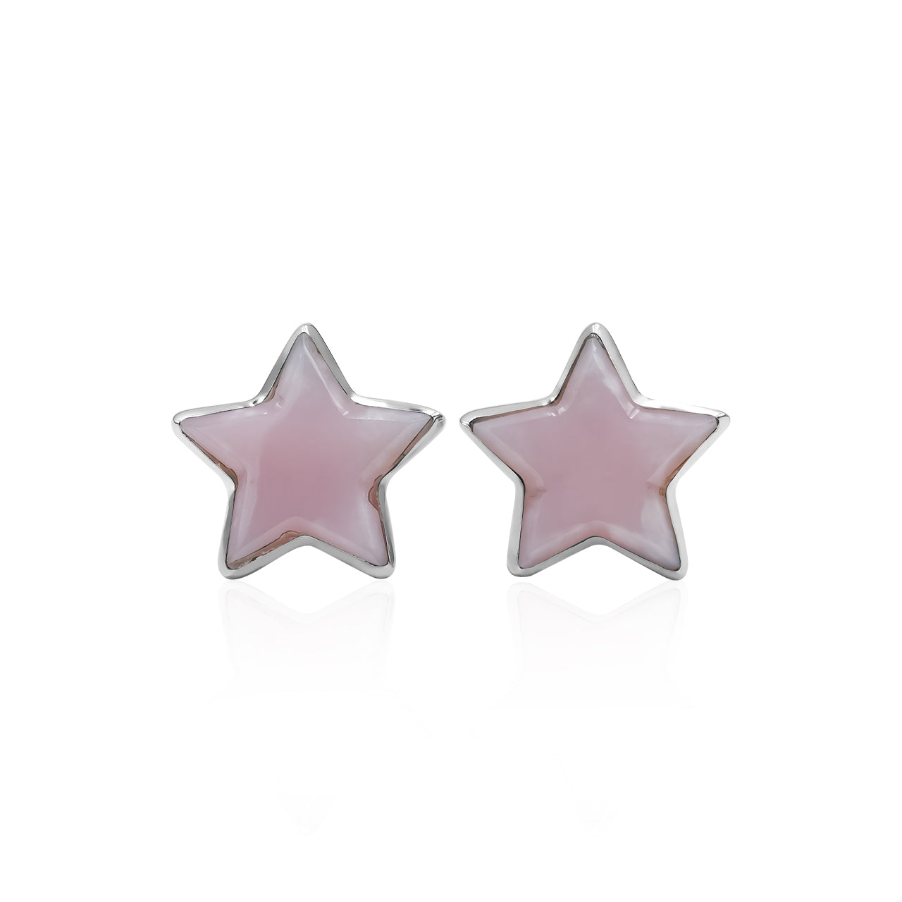 Starborn Gemstones Star Post Earrings in Sterling Silver