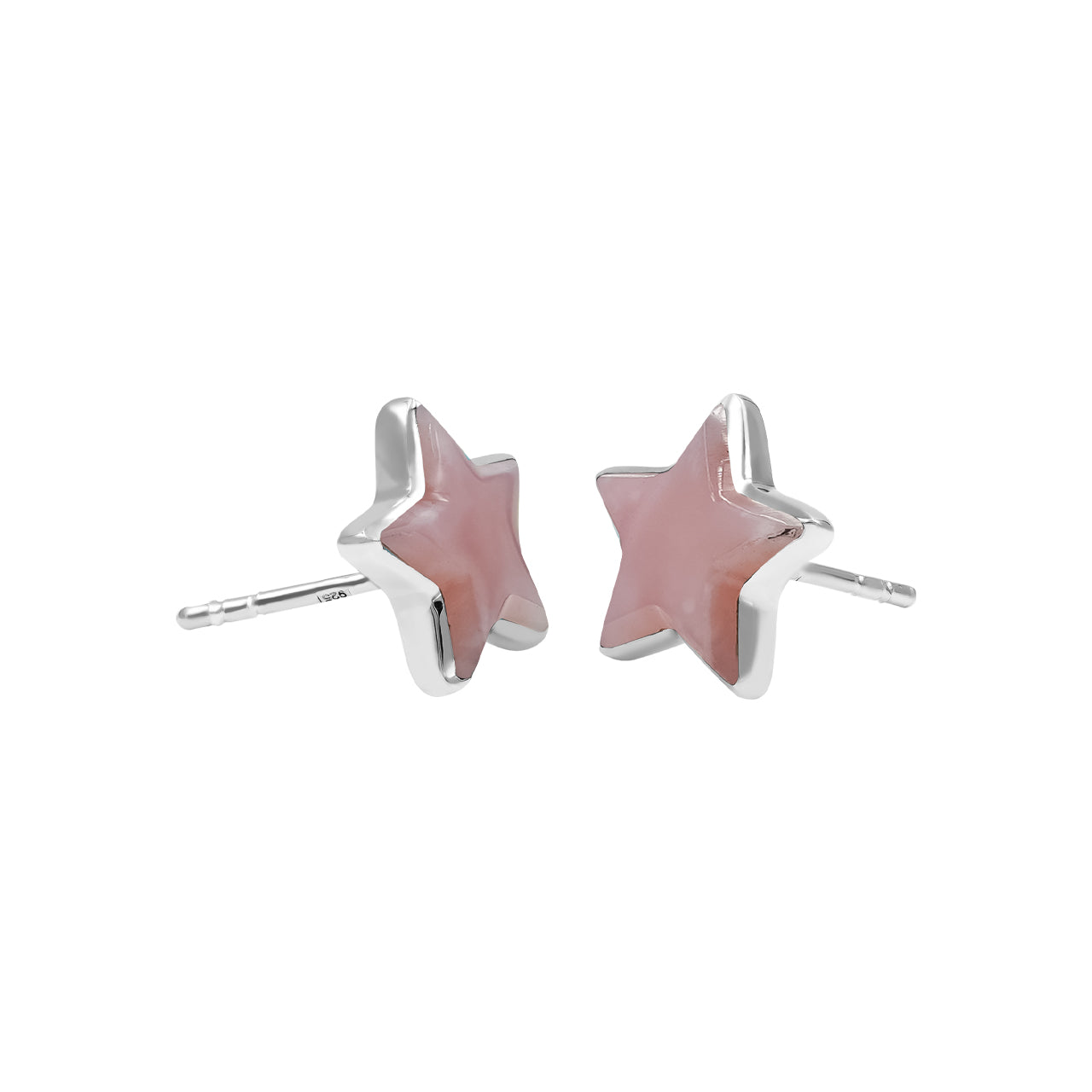Starborn Gemstones Star Post Earrings in Sterling Silver