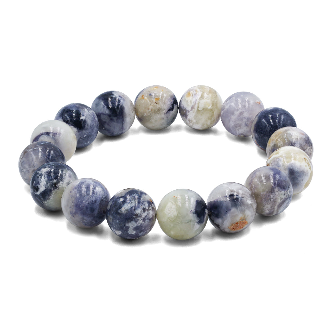 Starborn Elastisches Armband mit violetten Opalperlen, 8 mm