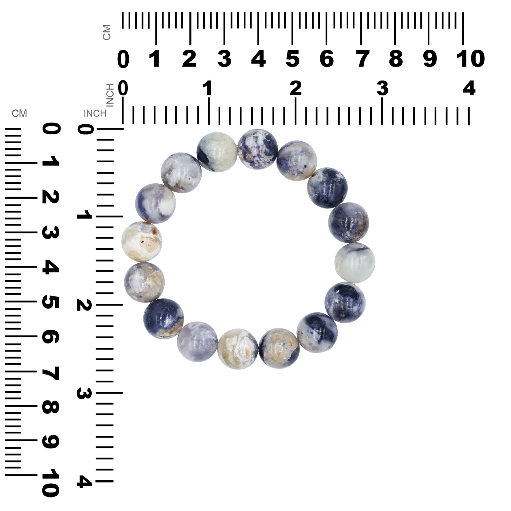 Starborn Elastisches Armband mit violetten Opalperlen, 8 mm