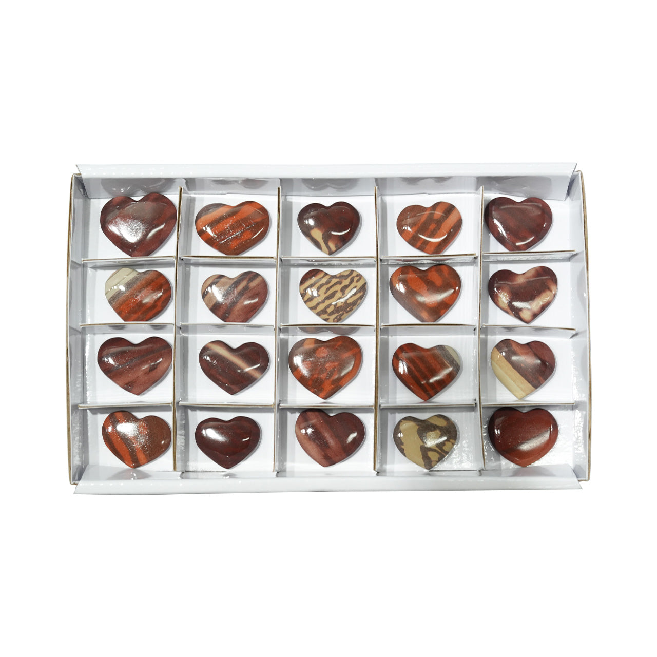 Starborn Piedra Corazón Natural Impresa 100 gramos - 20 piezas