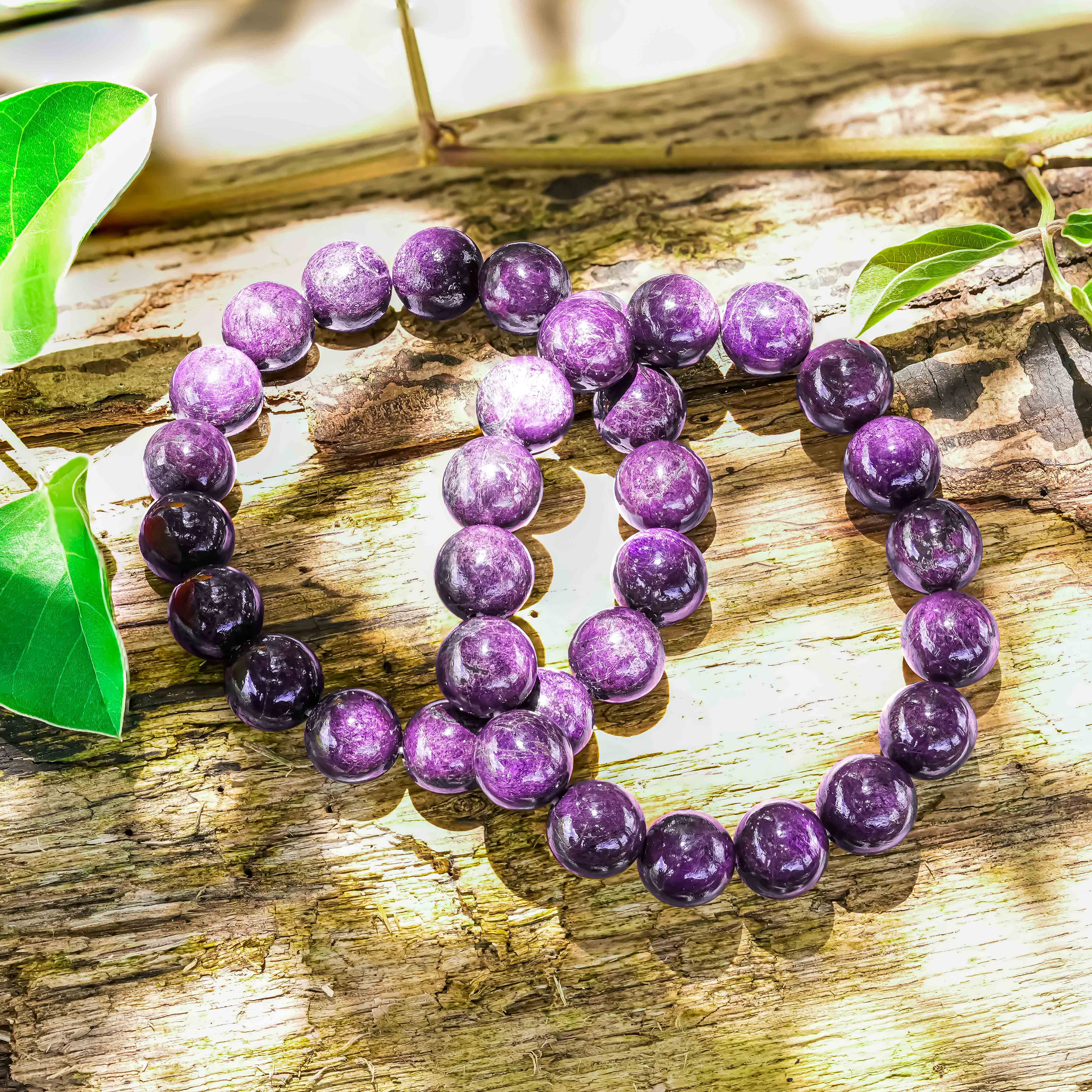 Starborn Purpurite Beaded Elastic Bracelet