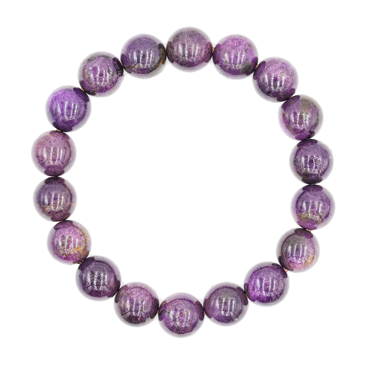 Starborn – Elastisches Armband mit Purpurit-Perlen, 10 mm