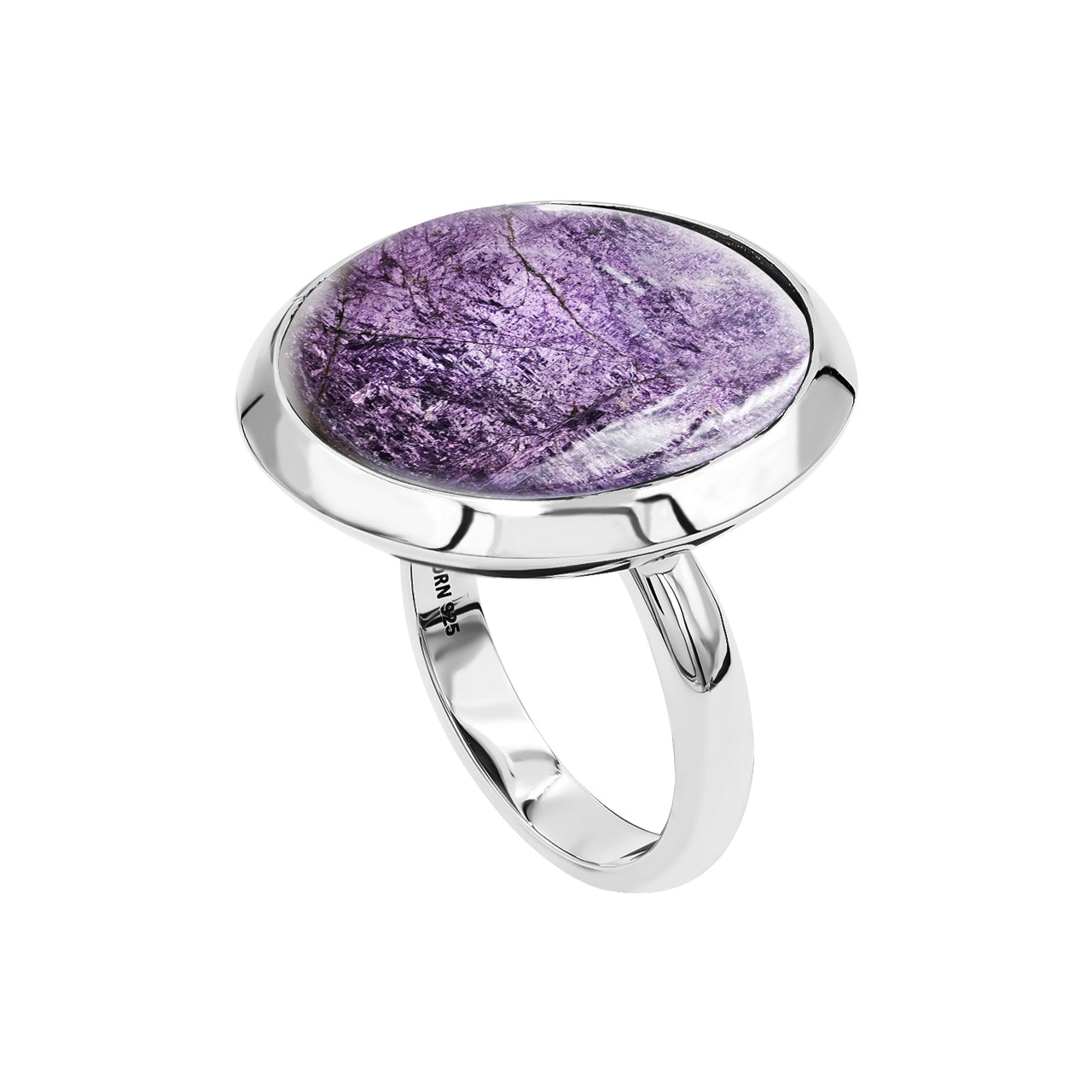 Starborn Purpurite Medallion Style Ring in Sterling Silver