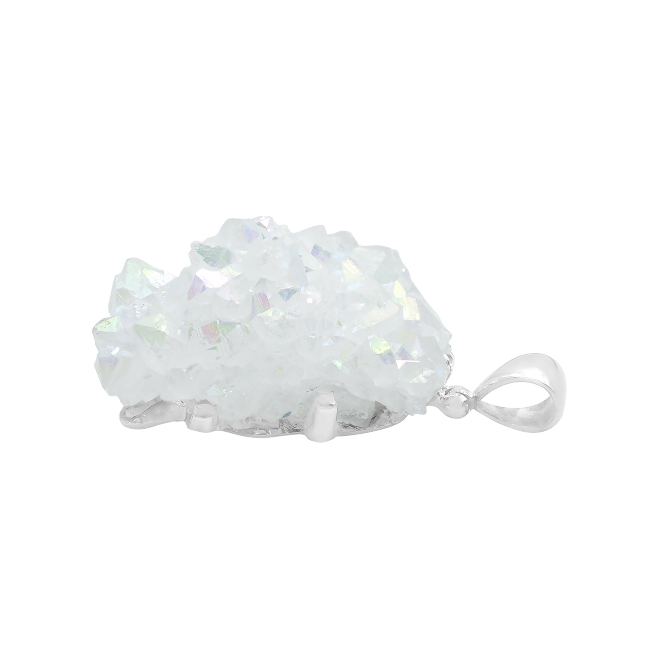 Colgante con puntas de cristal de cuarzo Starborn en plata de ley