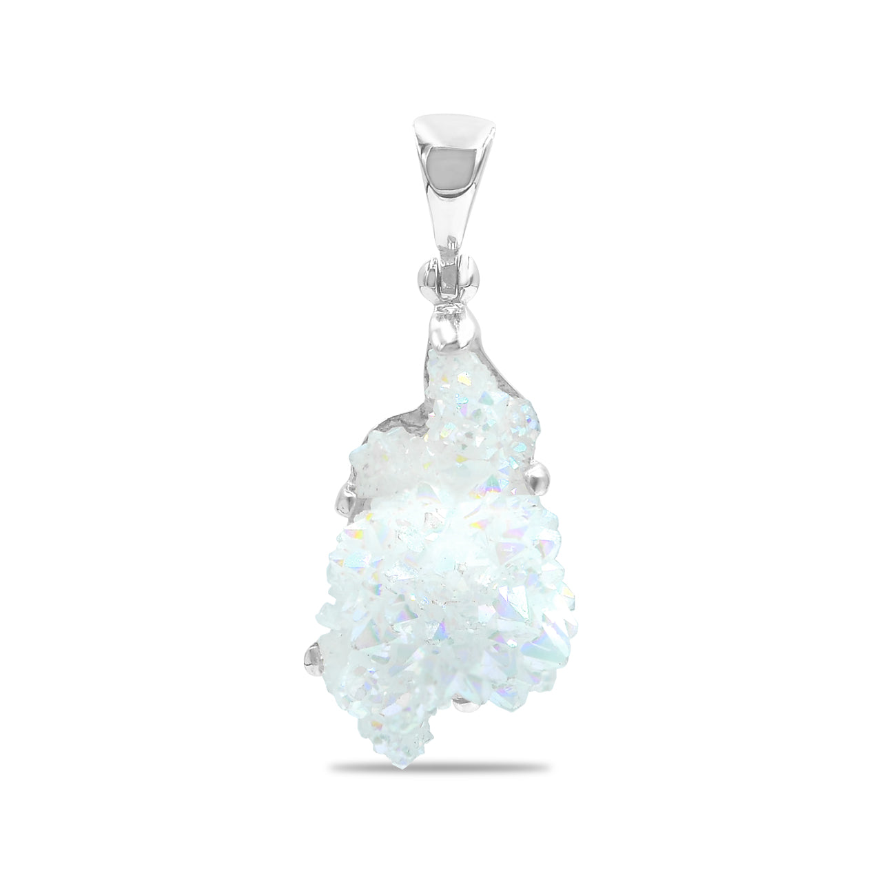 Colgante con puntas de cristal de cuarzo Starborn en plata de ley
