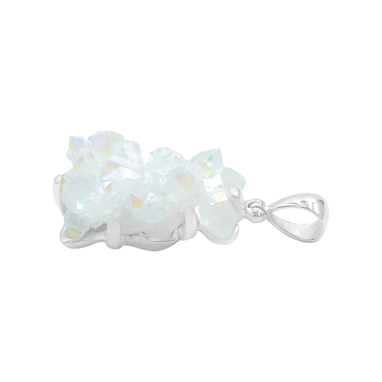 Colgante con puntas de cristal de cuarzo Starborn en plata de ley