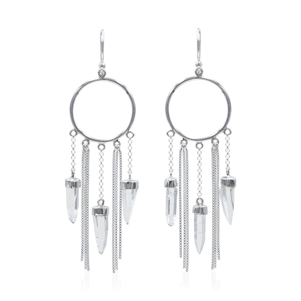 Starborn Crystal Boho Styles Earrings in Sterling Silver
