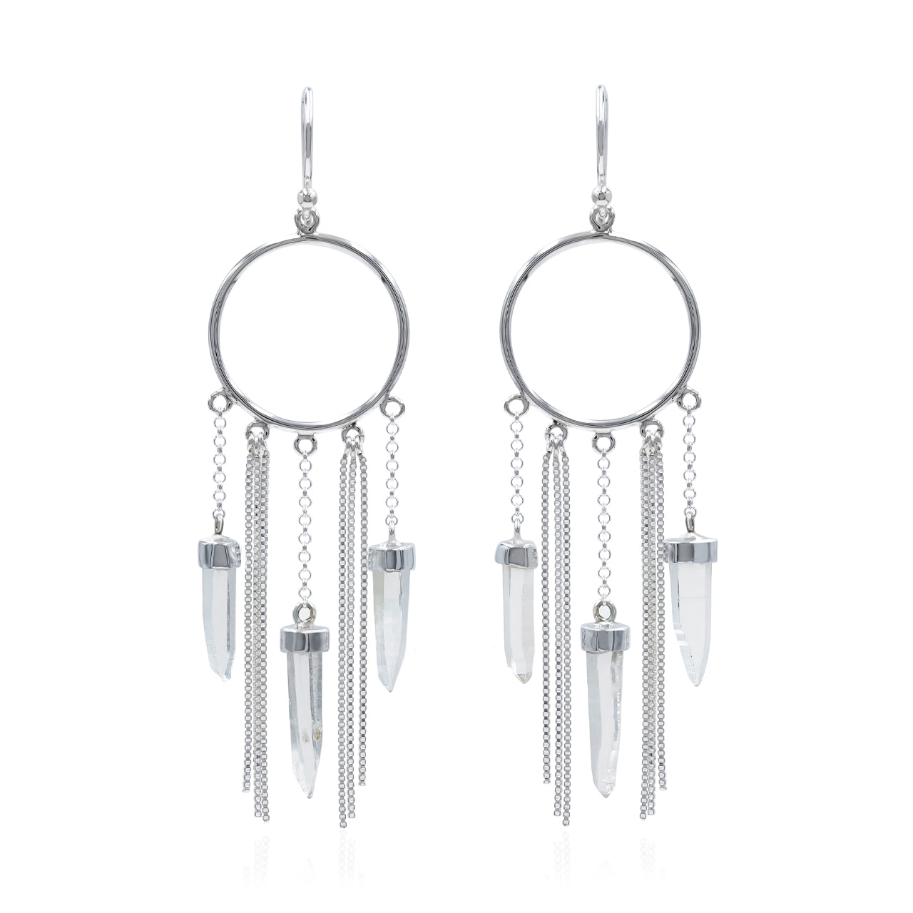 Starborn Crystal Boho Styles Earrings in Sterling Silver