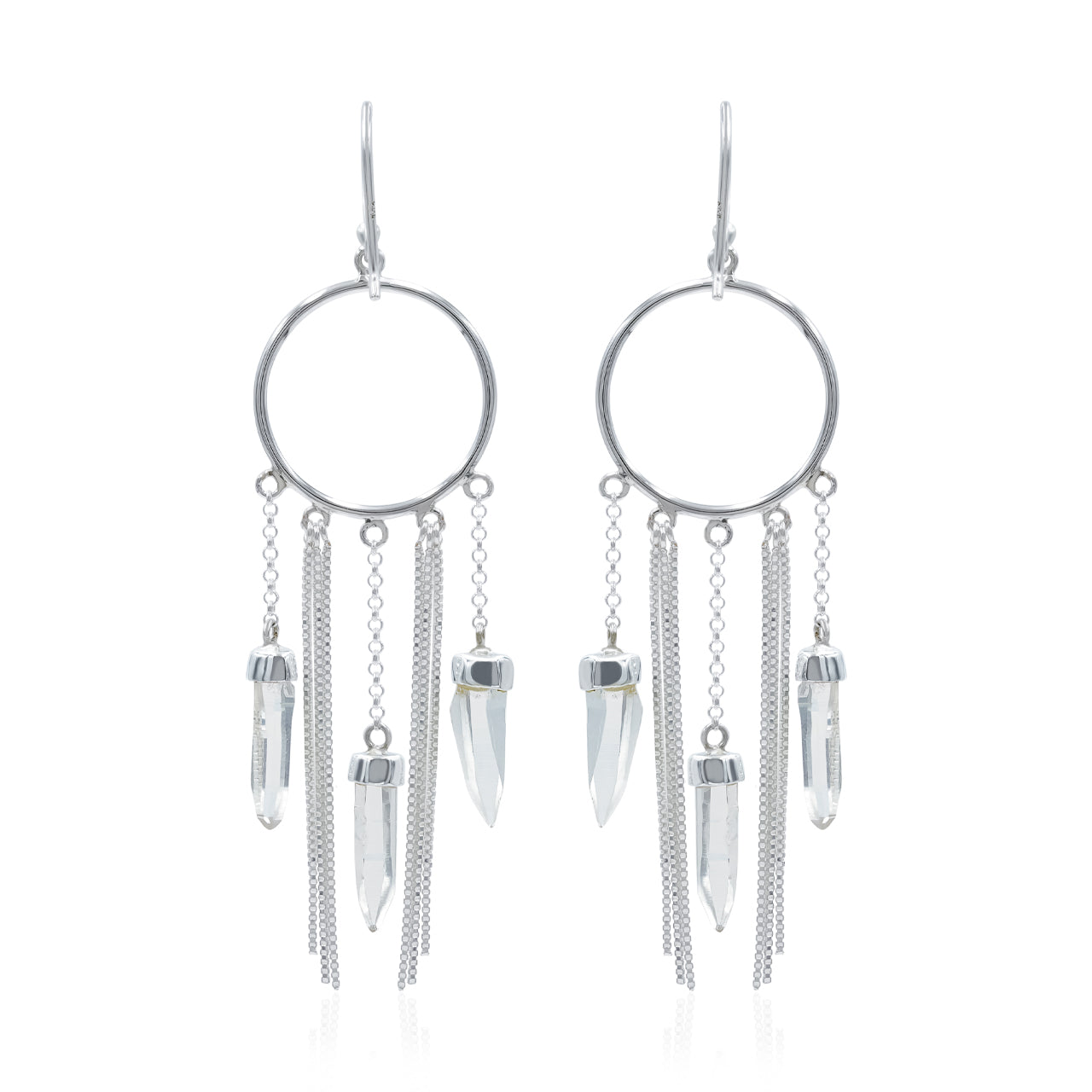 Starborn Crystal Boho Styles Earrings in Sterling Silver