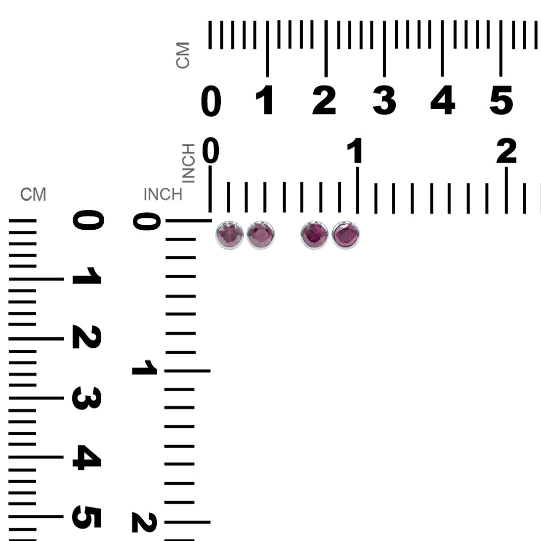 Starborn Round Faceted 4mm Bezel Style Post Earrings in Sterling Silver