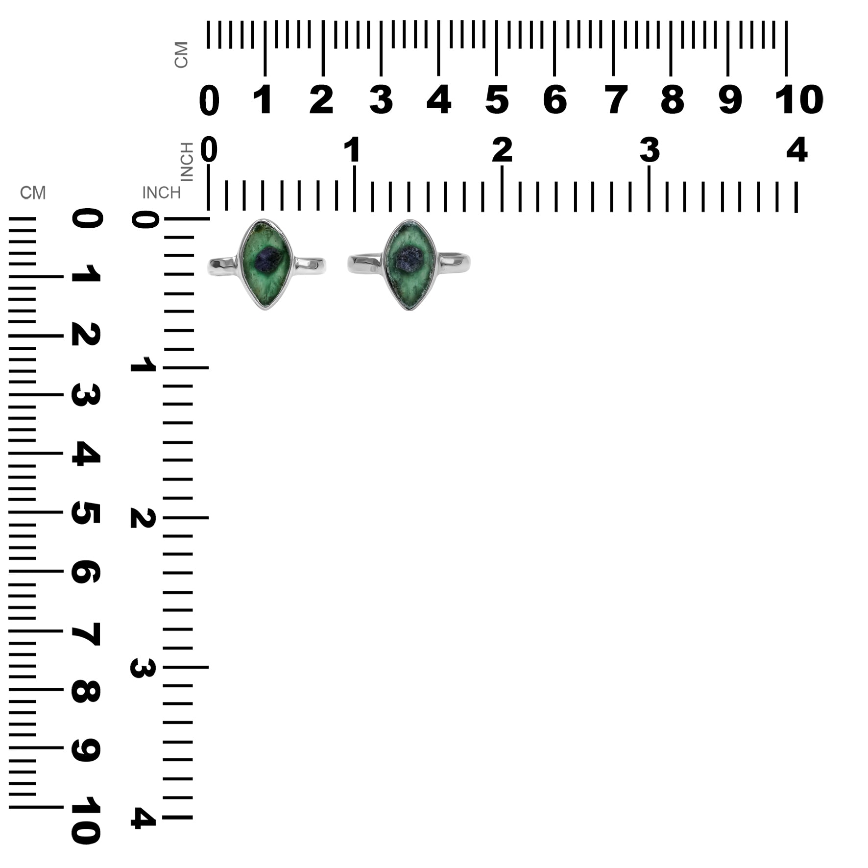 Anillo con forma de ojo de rubí bicolor Starborn en plata de ley