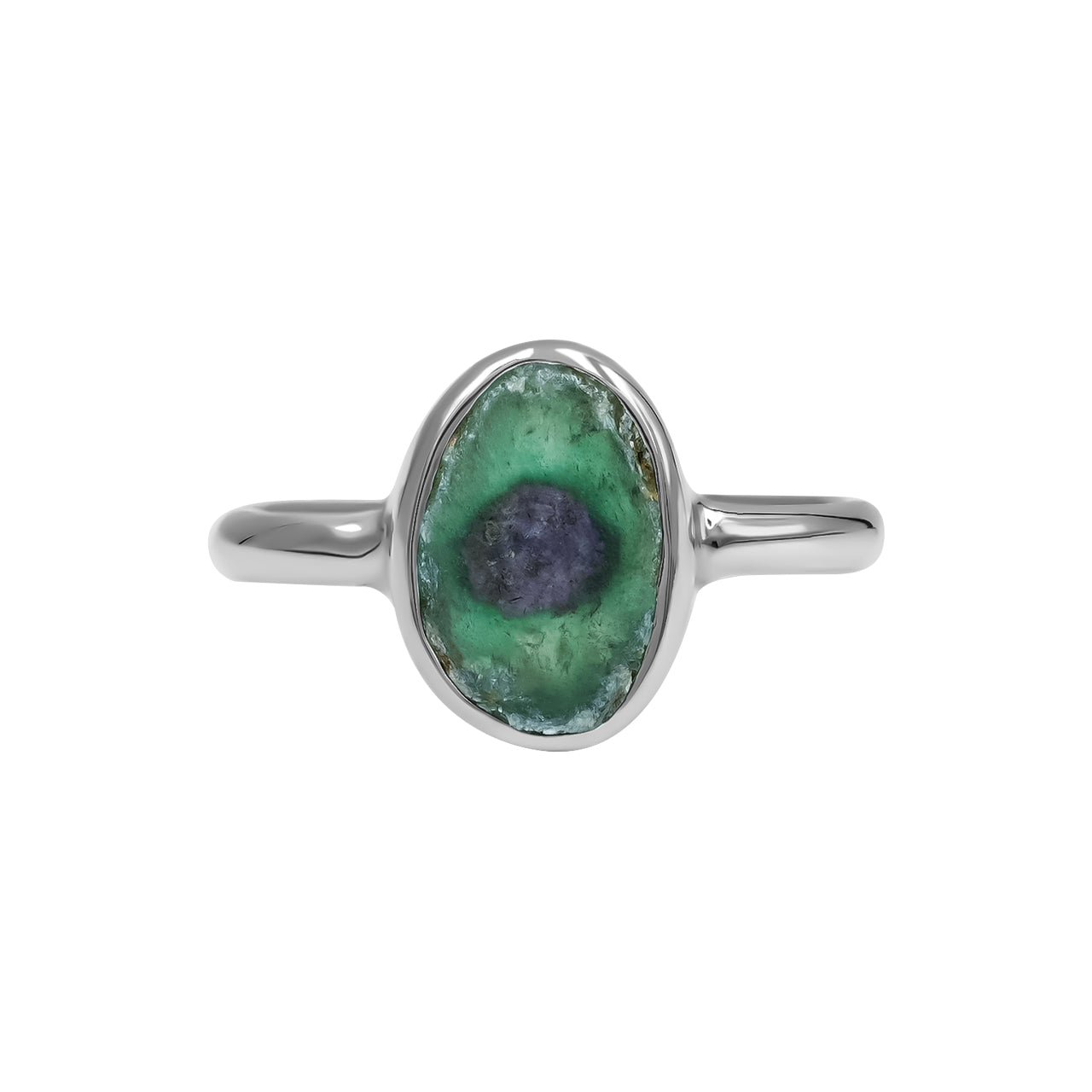 Starborn – Zweifarbiger Ring mit Rubinfassung aus Sterlingsilber