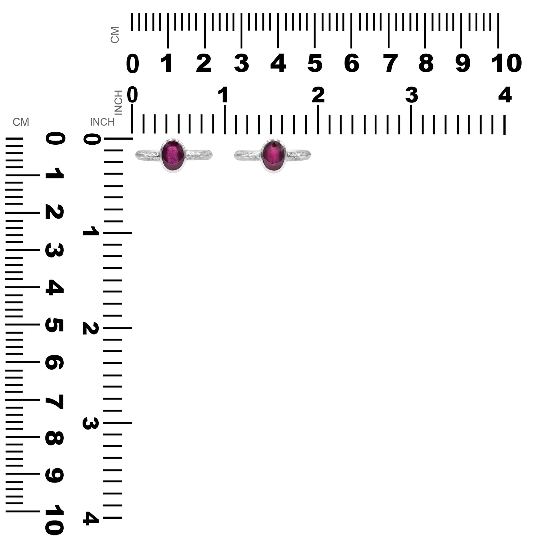 Starborn Ouroboros Ring with Faceted Ruby in Sterling Silver