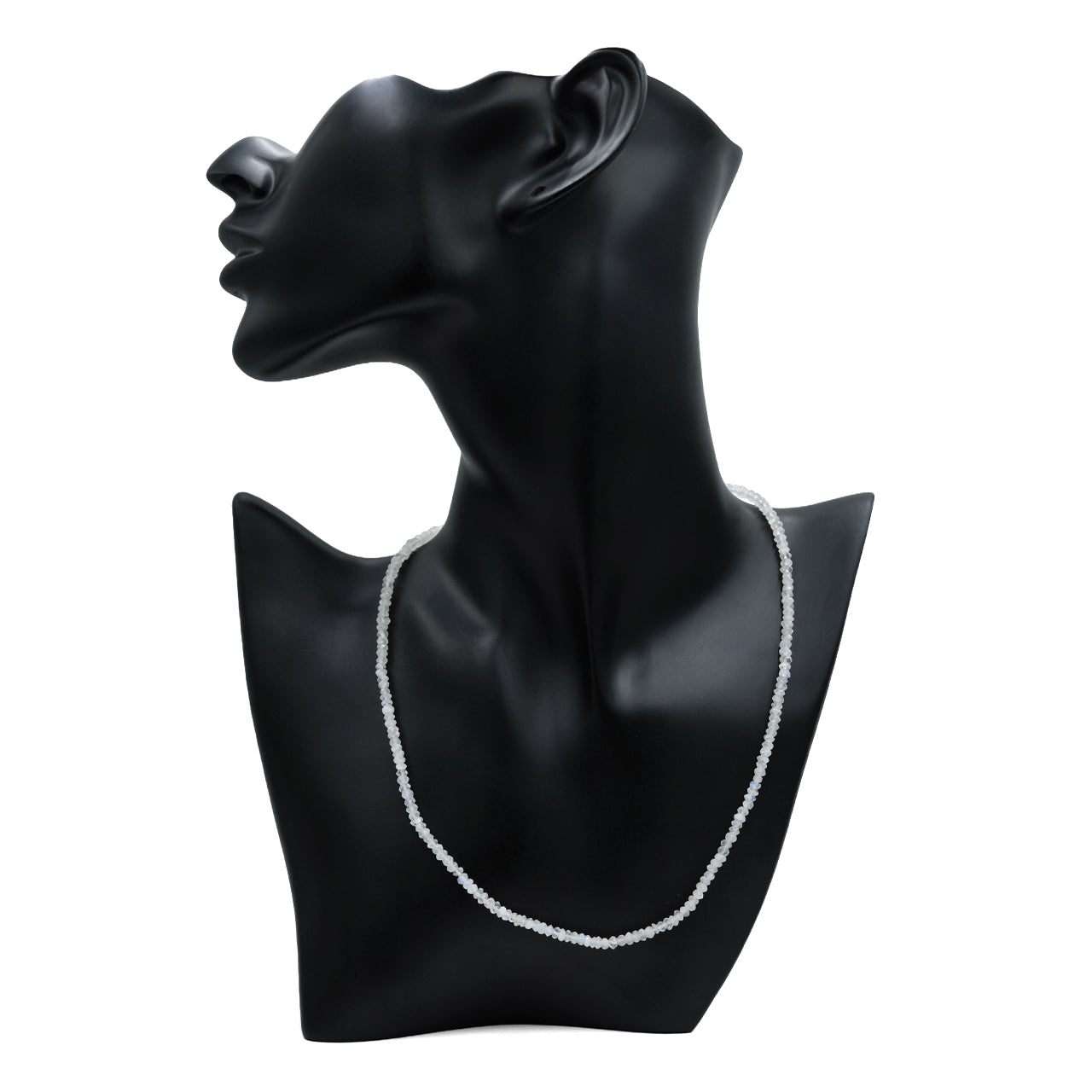 Starborn Rainbow Moonstone Faceted Rondelle Bead Chain Necklace