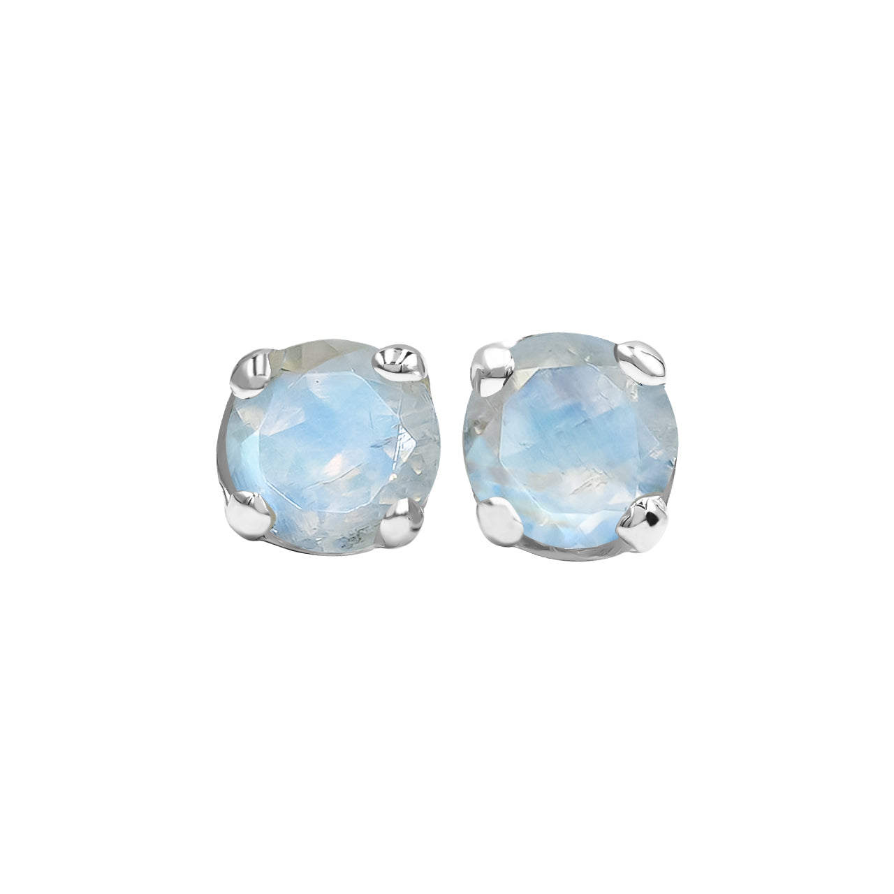 Starborn Faceted Carnelian Post Earrings in Sterling Silver