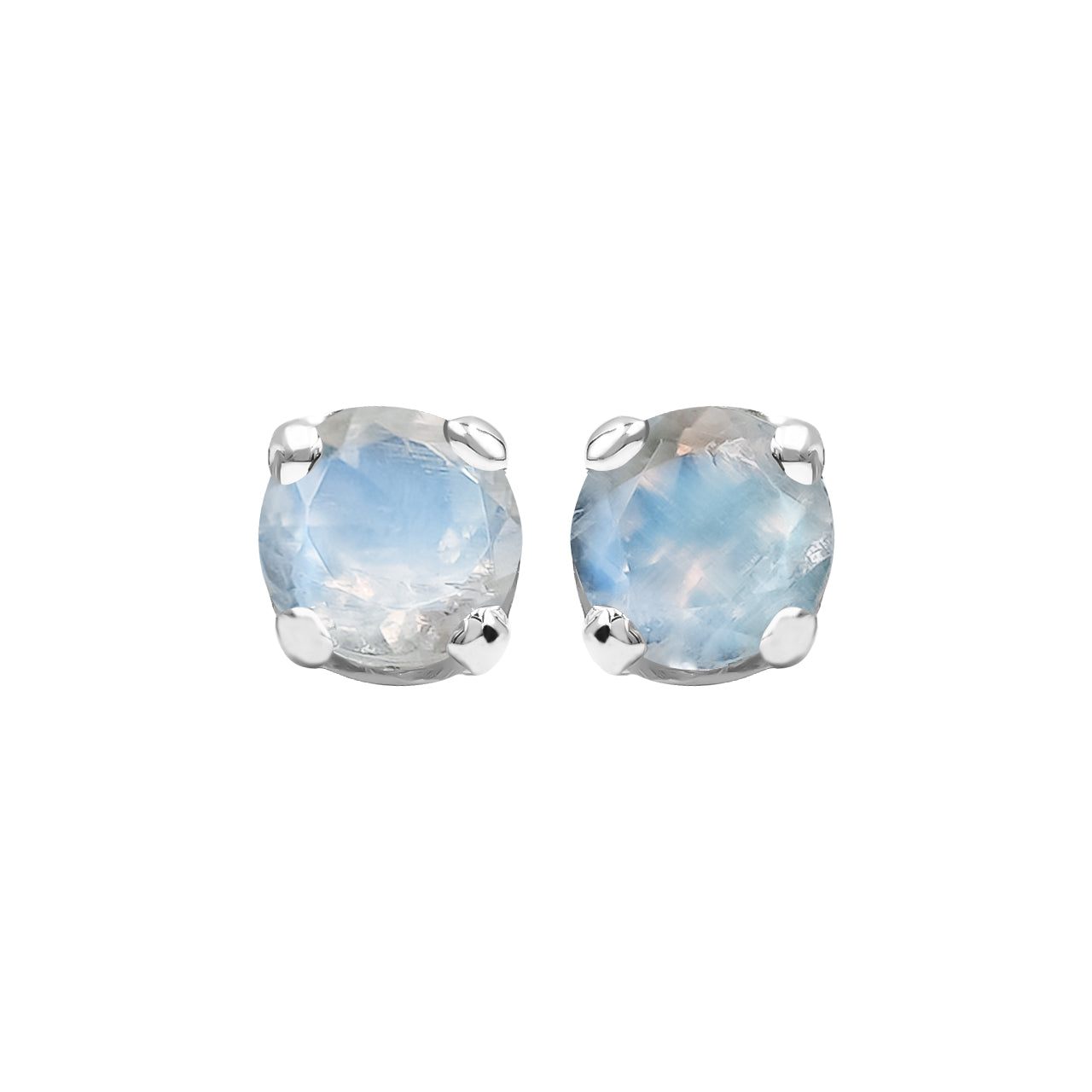Starborn Faceted Carnelian Post Earrings in Sterling Silver
