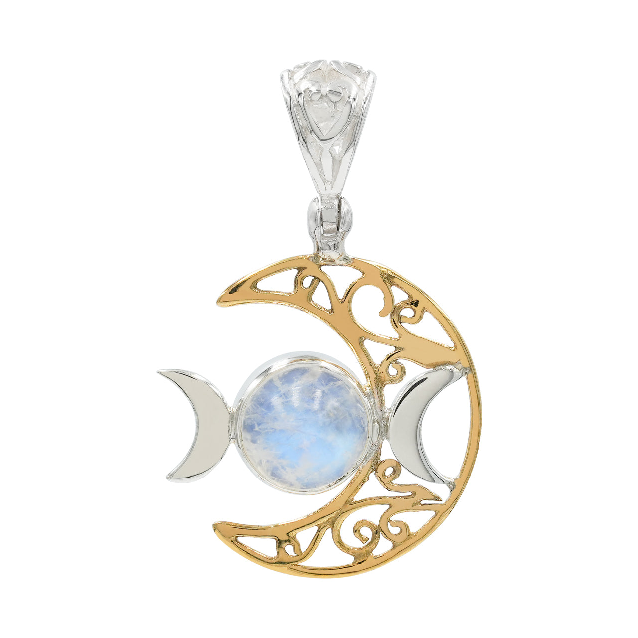 Colgante de filigrana con triple luna de Starborn en plata de ley 