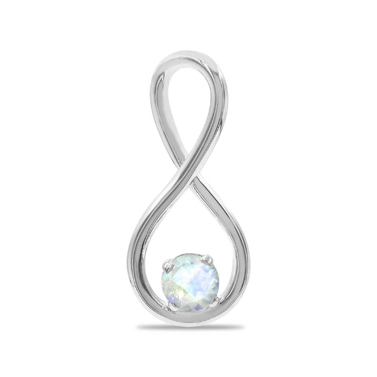 Starborn Faceted Gemstone Infinity Pendant in Fine Sterling Silver