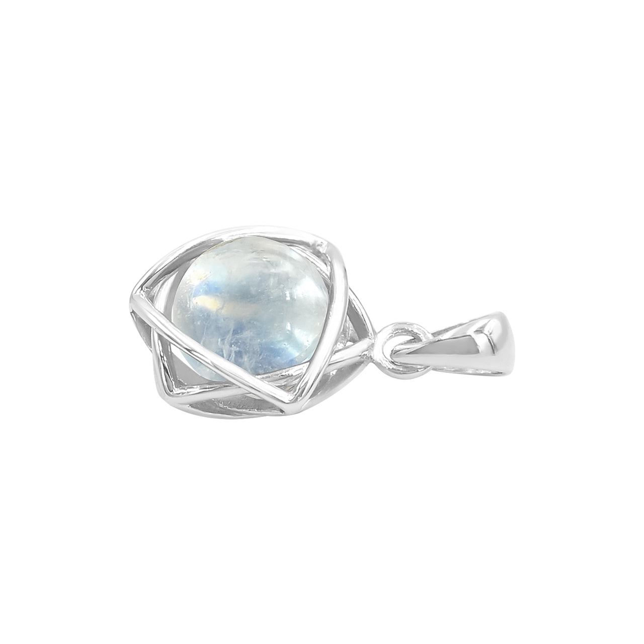 Colgante de estrella de seis puntas con esfera de piedras preciosas Starborn en plata de ley