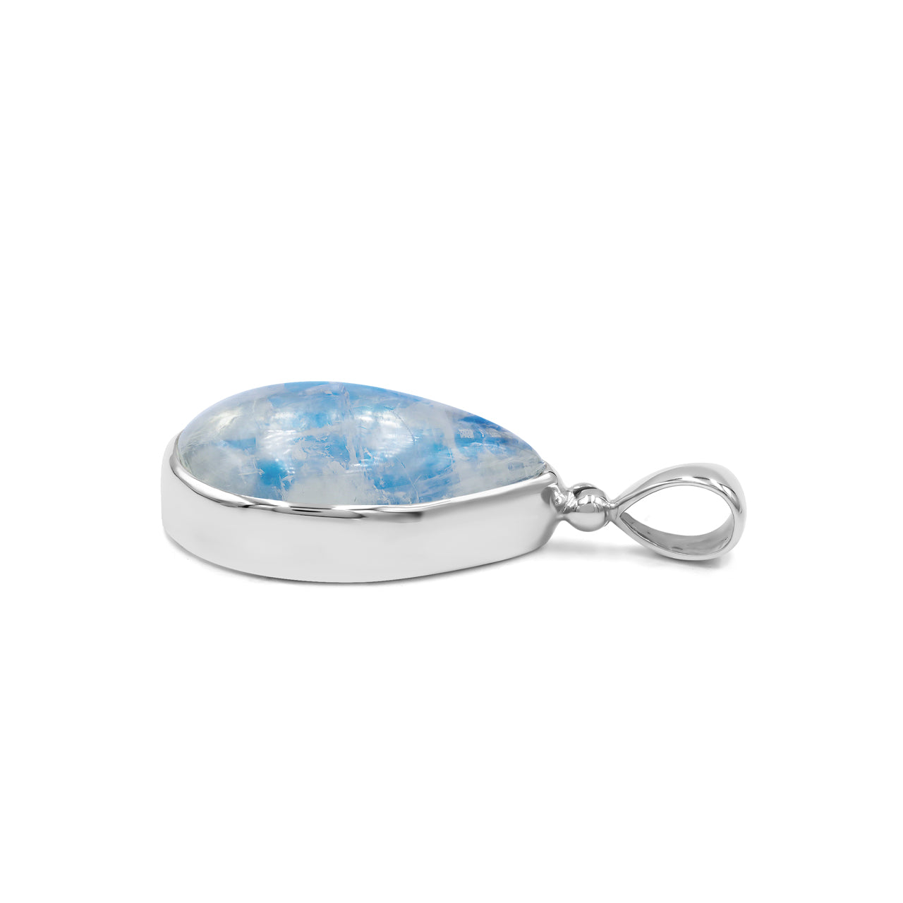 Rainbow Moonstone Pear Pendant