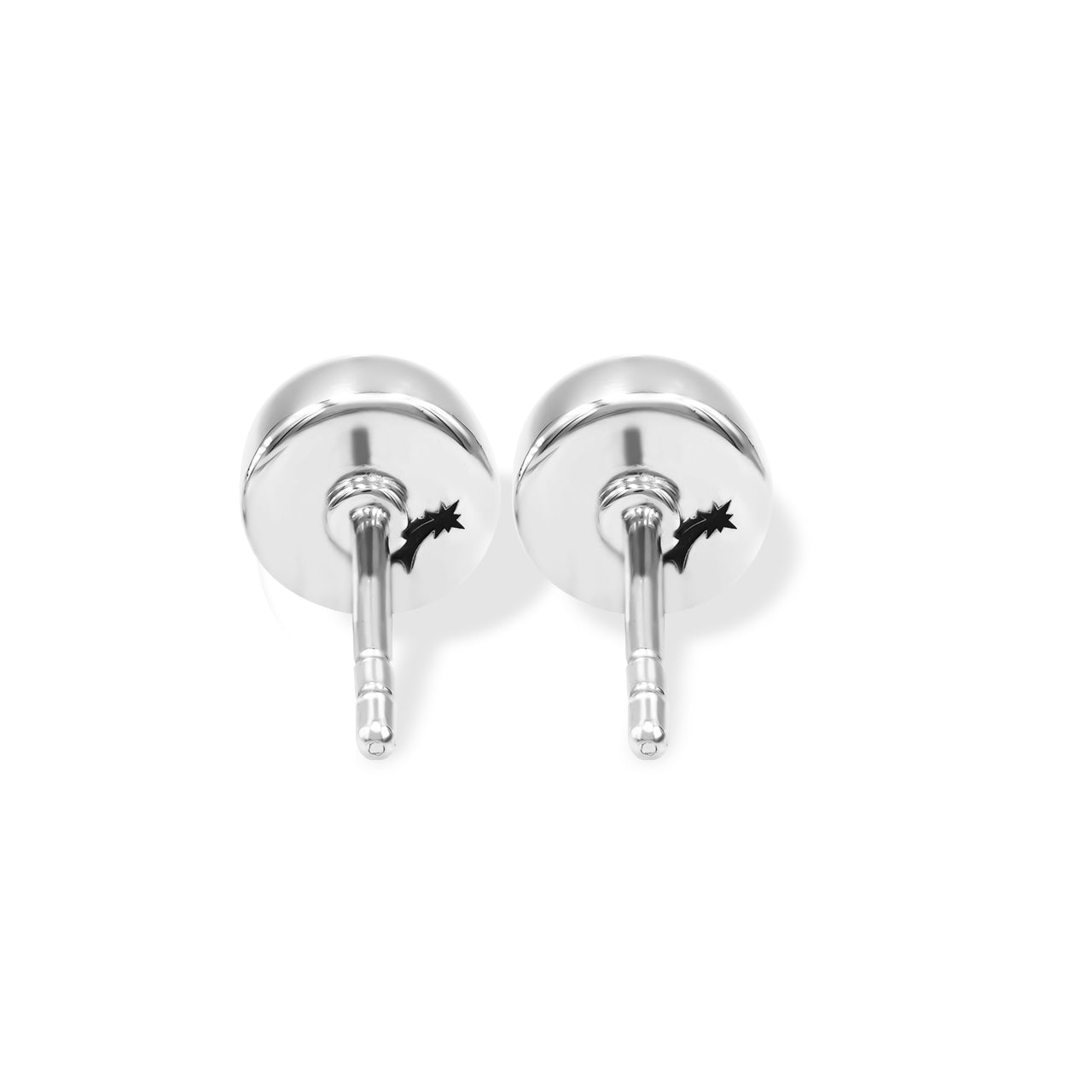 Starborn Round Cabochon 5mm Post Style Earrings in Sterling Silver