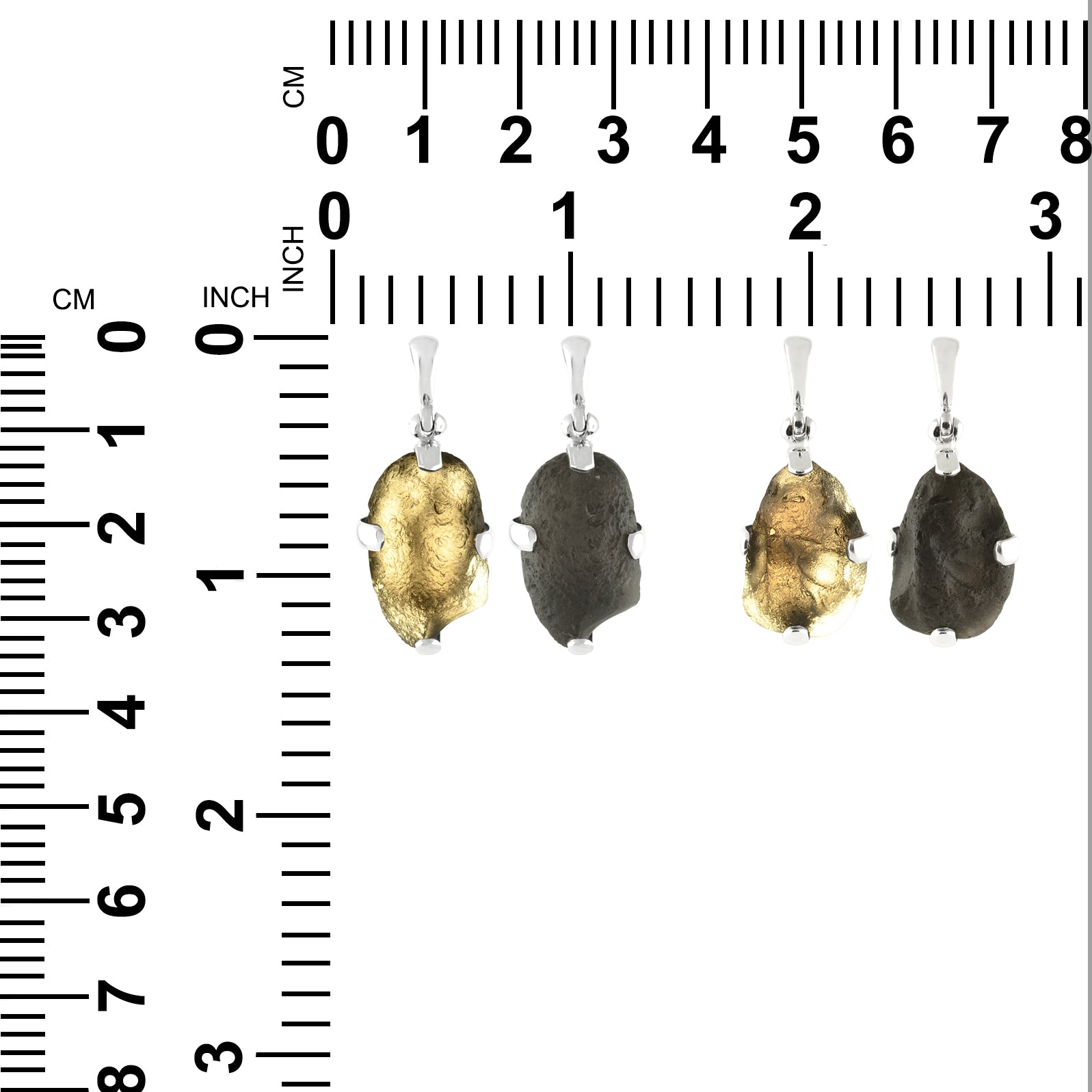 Colgante con puntas de saffordita Starborn en plata de ley