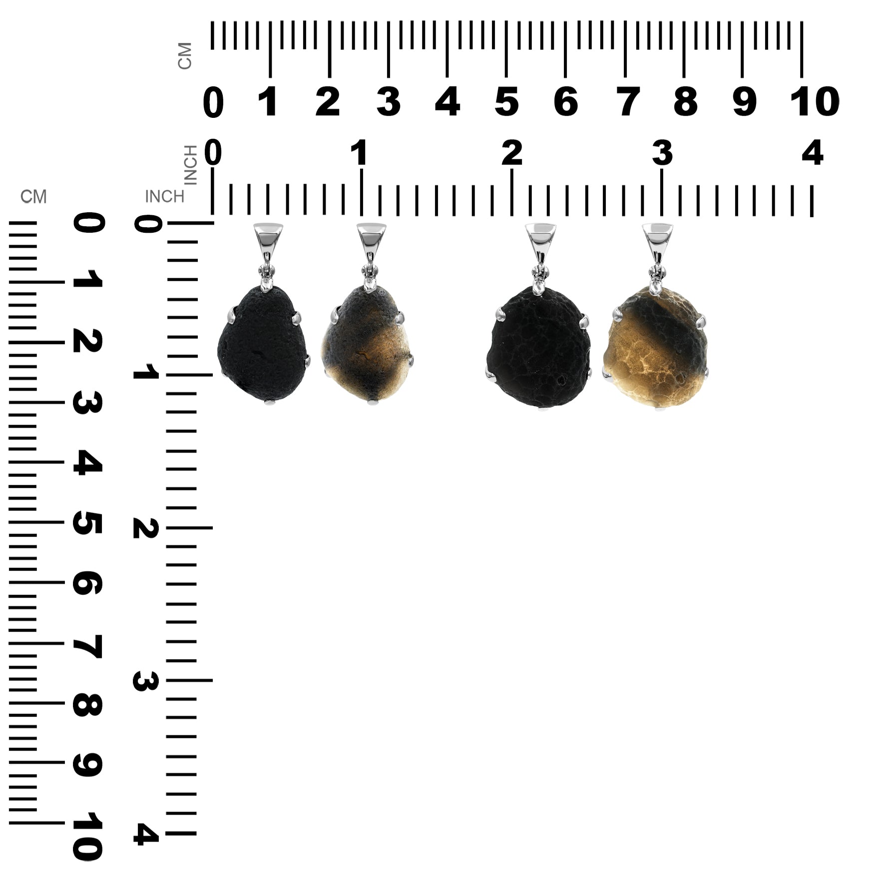 Colgante con puntas de saffordita Starborn en plata de ley